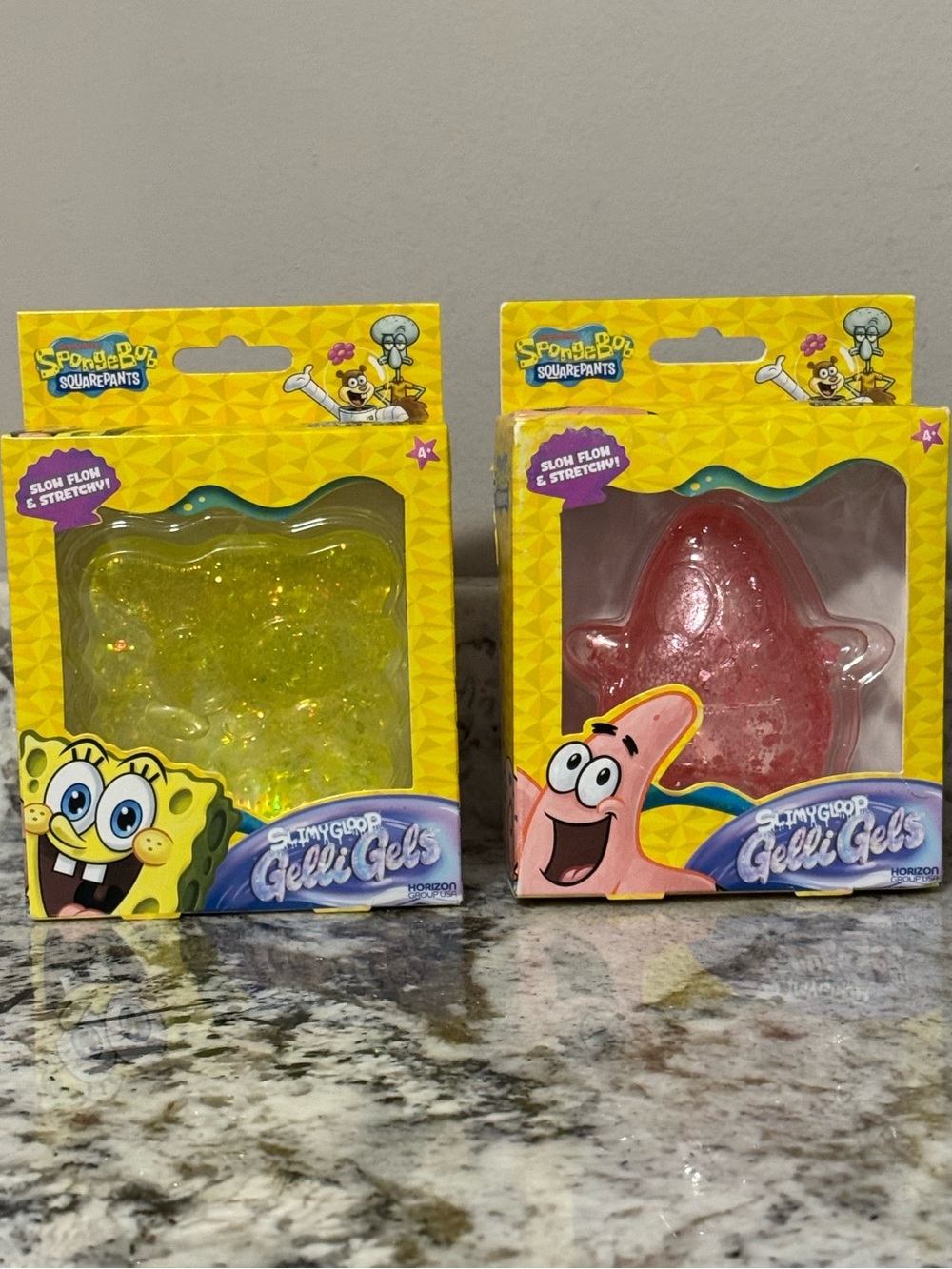 SpongeBob Squarepants & Patrick Gelli Gels Viral Squishy Set - Yellow & Red